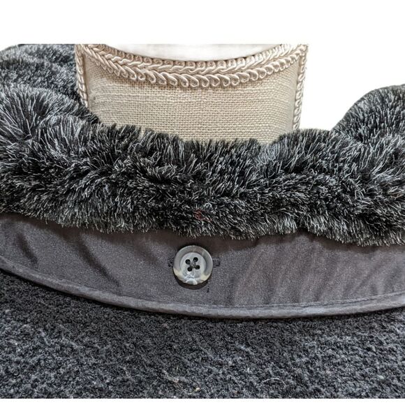 Bernardo Women's Black Long Jacket Faux Fur Collar Fleece Lining Size S - Picture 6 of 11